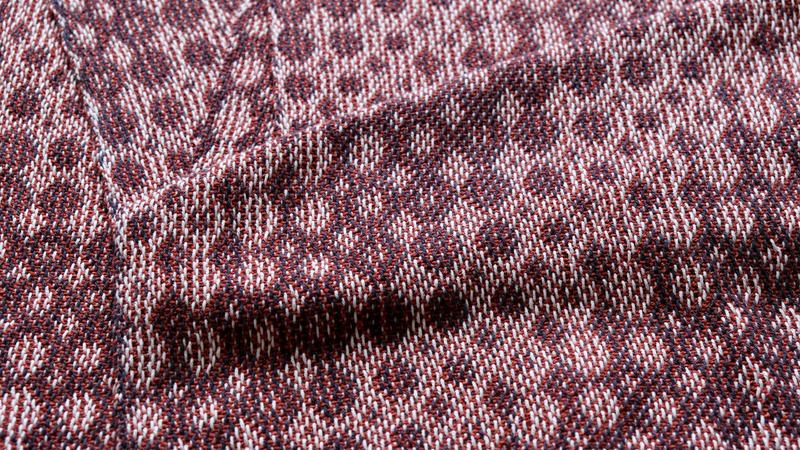 Close-up of the shawl while slightly folded