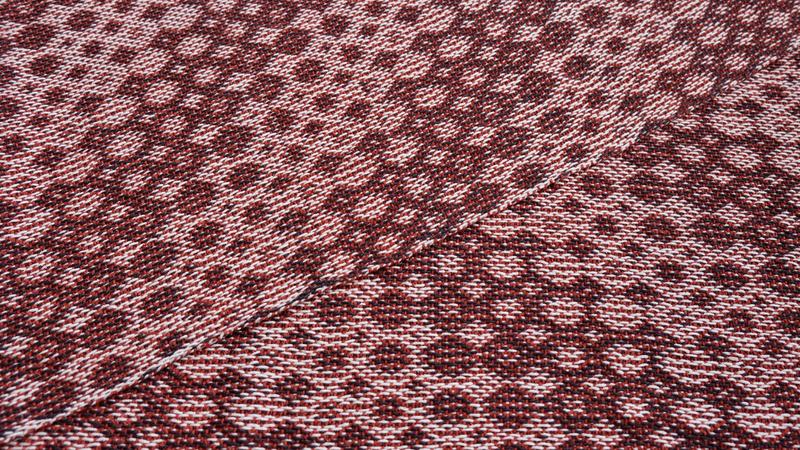 Close-up of the shawl while folded onto itself