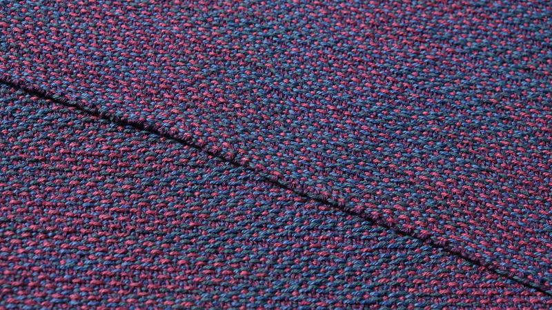 Close-up of the shawl folded onto itself
