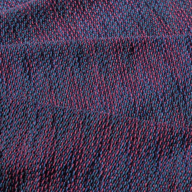 Close-up of the shawl folded in waves
