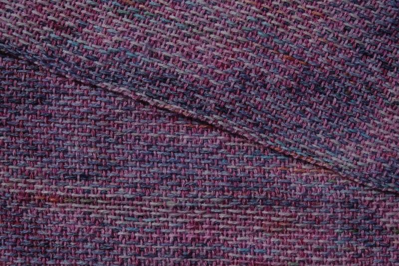 Close-up of the shawl showing the yarn threads