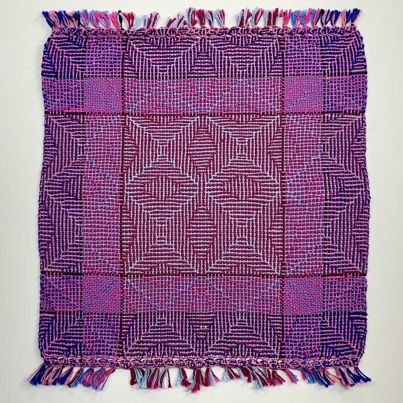 Handkerchief with 8-shaft diamond pattern