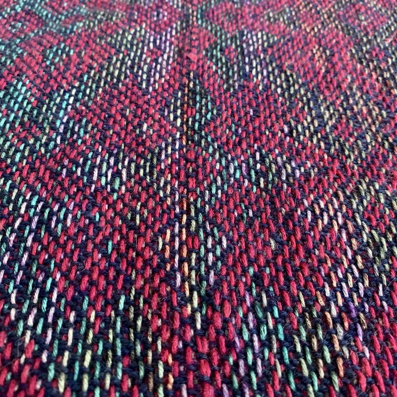 Close-up of turned taquete pattern at a slightly different angle