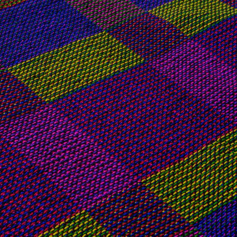 Close-up of towel with black weft